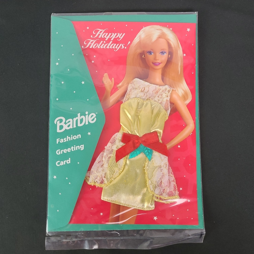 Barbie Fashion Greeting Card with Party Dress.